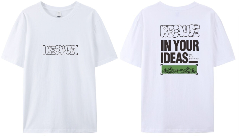 220 GSM Oversized Fit Graphic Cotton Short-Sleeved Crew Neck Organic Cotton-Poly Blend T-Shirts