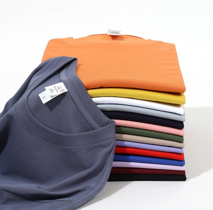 Custom Logo Embroidery 100% Cotton T-Shirt - Wholesale Blank Tee 4