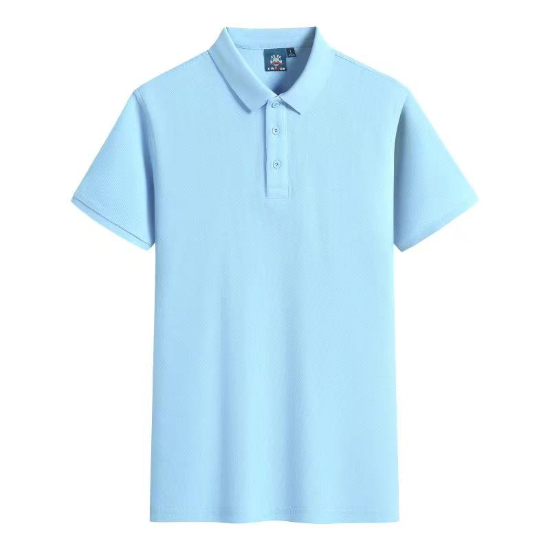 T-shirts de golf en coton brodés personnalisés pour hommes, polos 7