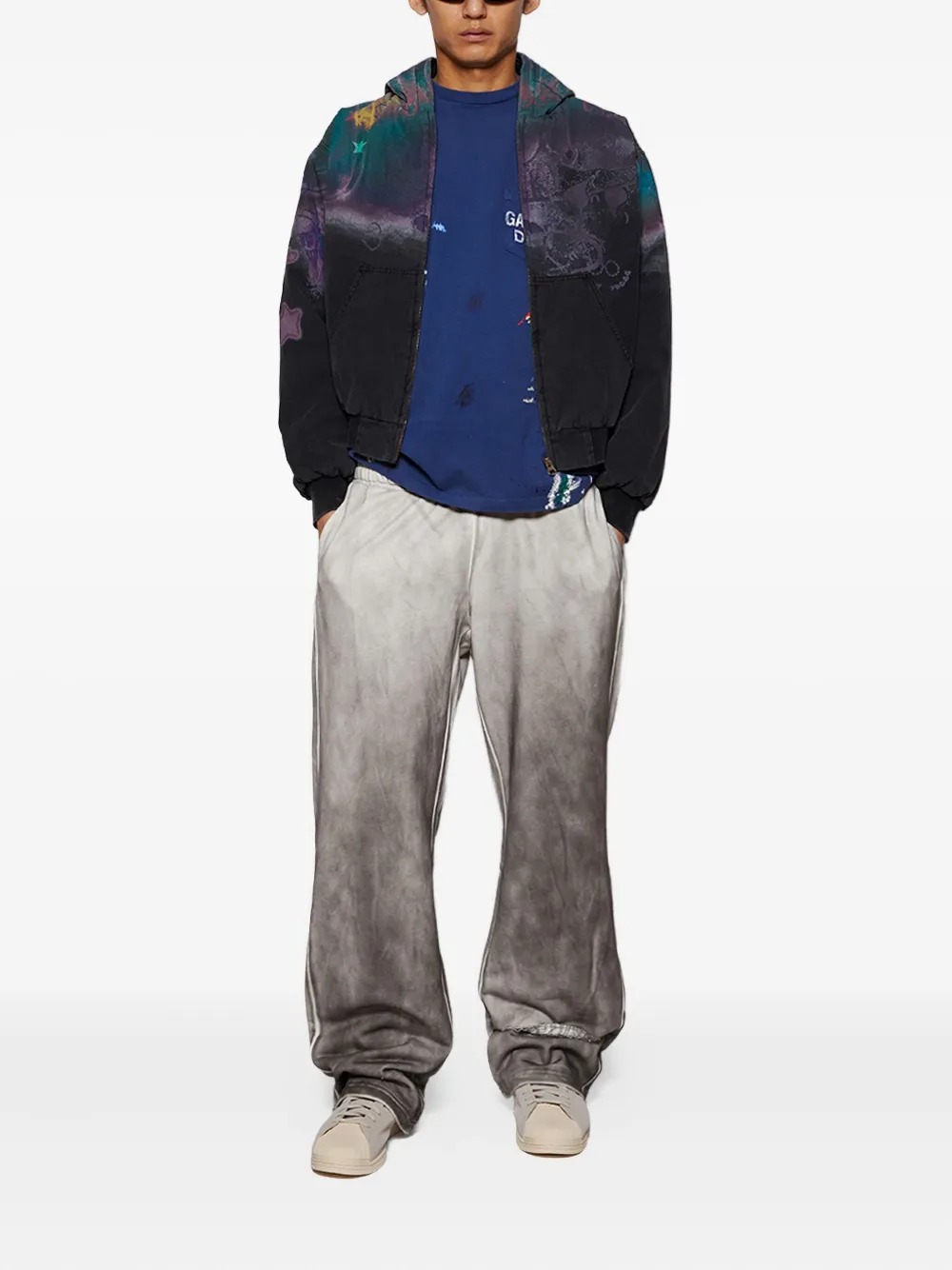 Sudadera con cremallera de algodón de 340 g, con estampado digital y lavado ácido. Fabricada por un fabricante de ropa personalizada. 2