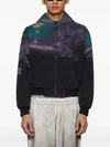 Sudadera con cremallera de algodón de 340 g, con estampado digital y lavado ácido. Fabricada por un fabricante de ropa personalizada. 4