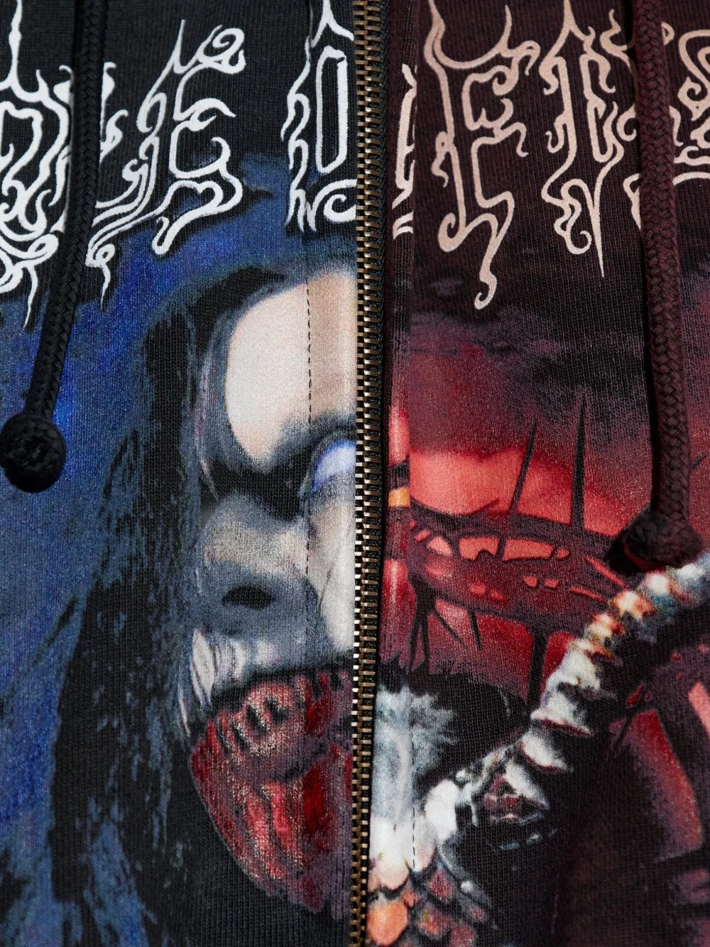 Custom Clothing Manufacturer Digital Printing Graphic Acid Wash 320g Cotton ZIpper Hoodie 5