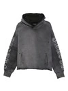 Özel Giyim Üreticisi Dijital Baskılı Grafik Eskitme Nakışlı 430g Pamuklu Cepli Kapüşonlu Sweatshirt 1