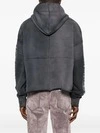 Özel Giyim Üreticisi Dijital Baskılı Grafik Eskitme Nakışlı 430g Pamuklu Cepli Kapüşonlu Sweatshirt 3