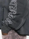 Özel Giyim Üreticisi Dijital Baskılı Grafik Eskitme Nakışlı 430g Pamuklu Cepli Kapüşonlu Sweatshirt 5