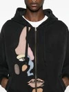 Sweat à capuche oversize en coton 450 g, délavé à l'acide et orné d'appliqués, avec poche. 2