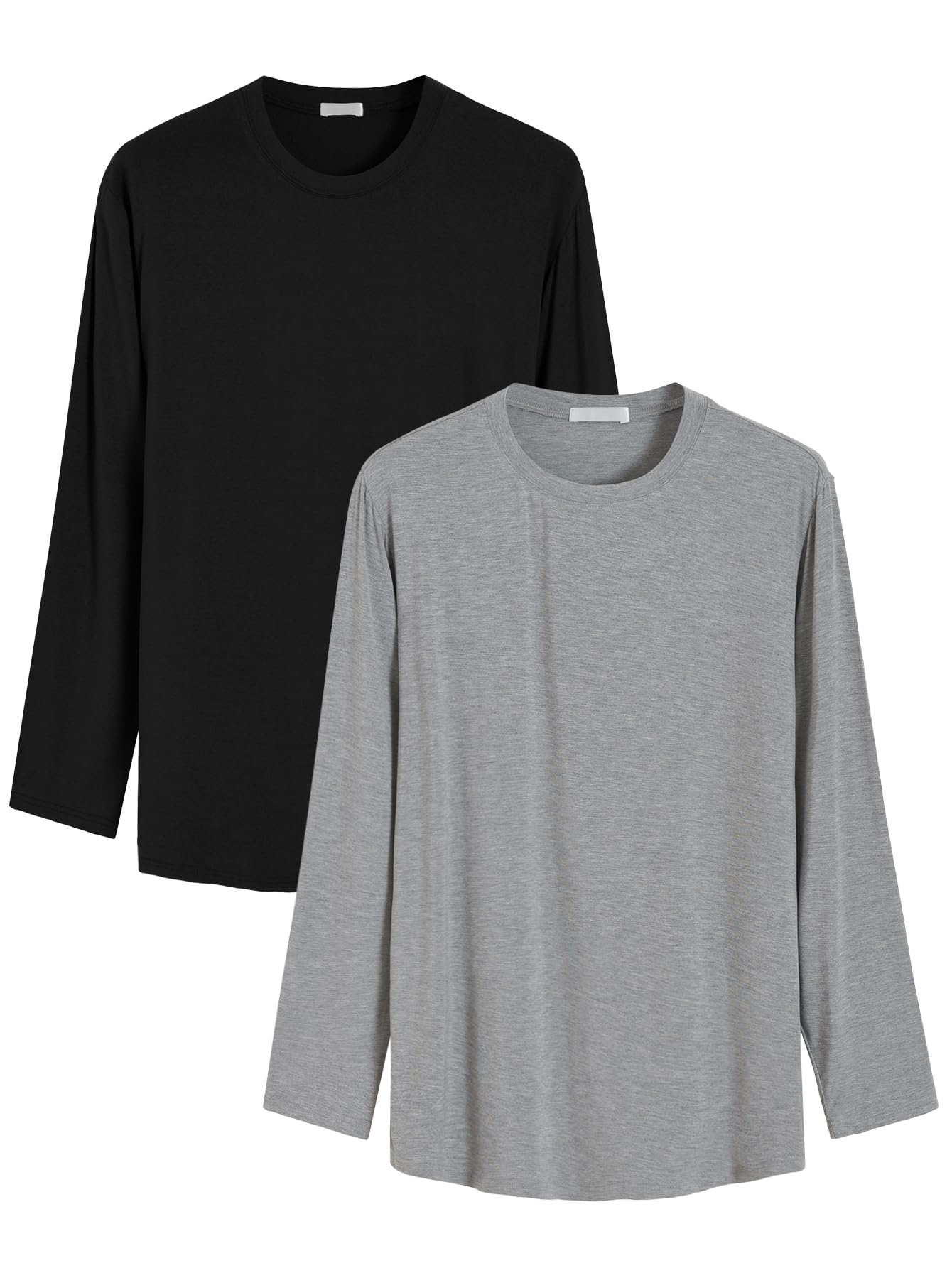 280g Long Sleeve Crewneck Bamboo Viscose T-Shirts-BBTS002