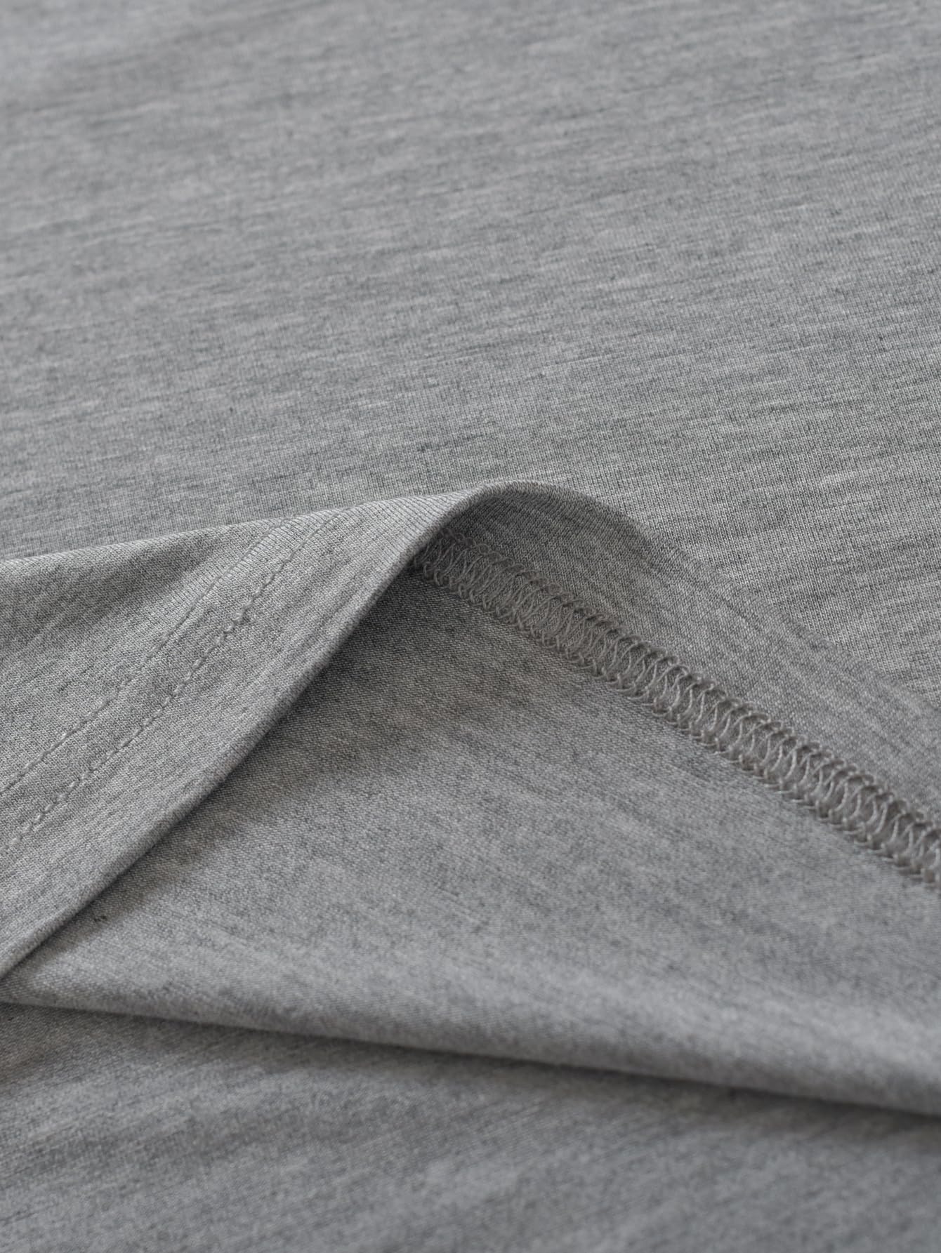 เสื้อกล้ามออกกำลังกายแขนสั้นคอกลมผ้าวิสโคสไผ่ 180 กรัม - BBTS004 5
