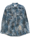 เสื้อยืดแขนยาวผ้าฝ้ายลายพราง 300 แกรม คอปกคลาสสิก ติดกระดุม - CMTS004 1