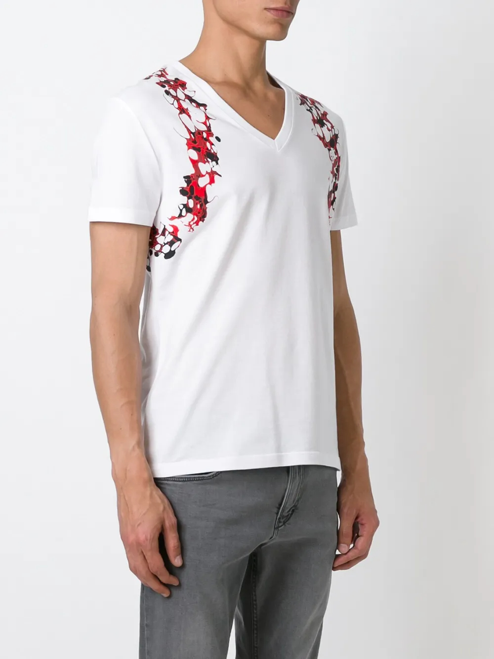 T-shirts en coton à manches courtes et col en V, impression DTG 220 g - VNTS001 2