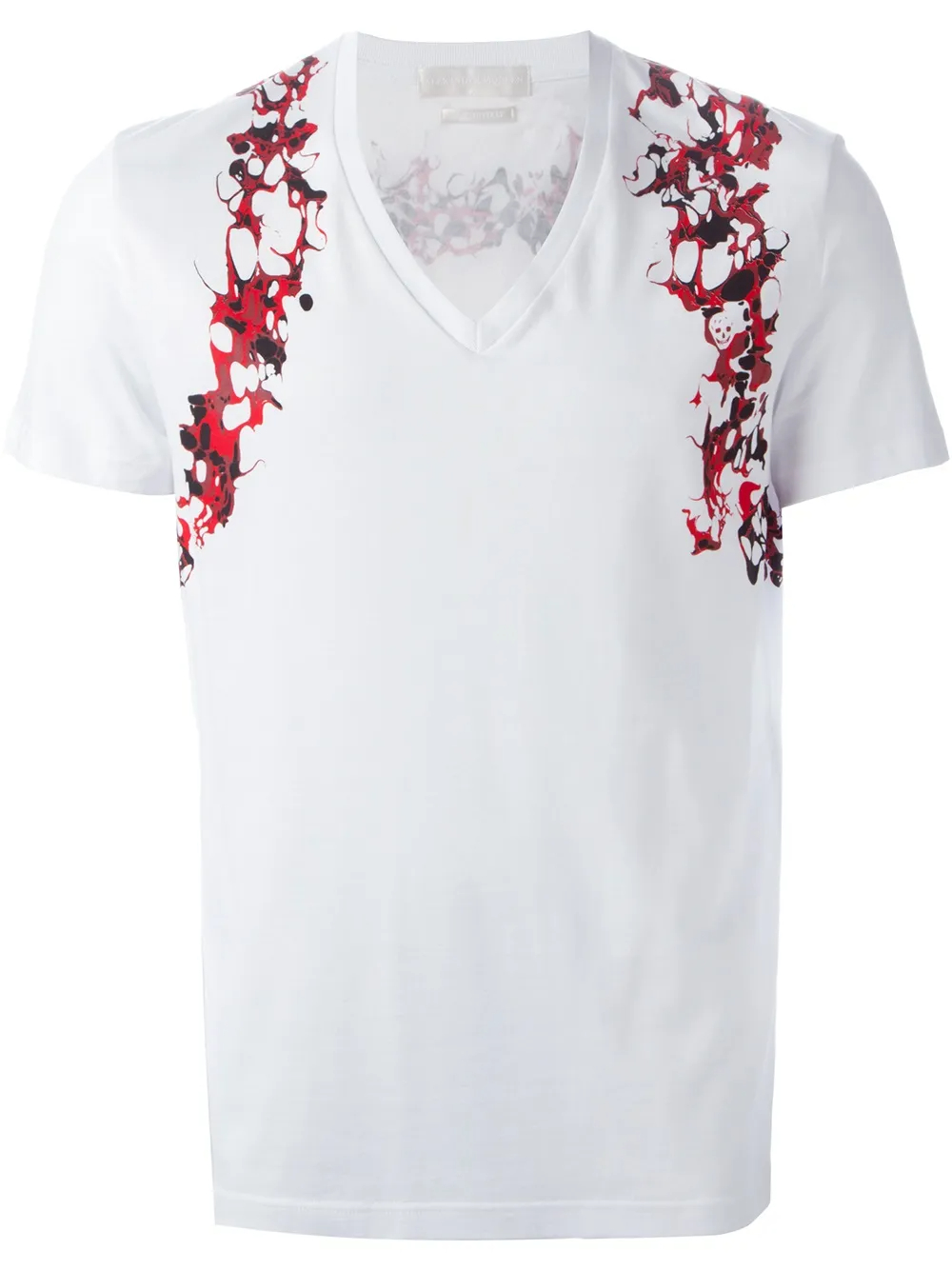 220g DTG Printing Graphic Short Sleeve V-Neck Cotton T-Shirts-VNTS001