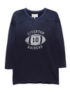 T-shirts en coton à manches longues et col en V, imprimés en sérigraphie, effet vieilli et délavé à l'acide, 210 g - VNTS003 1