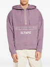 420 g/m² Baumwoll-Hoodie mit gestepptem Logo-Einsatz, halbem Reißverschluss, langen Ärmeln und Tasche – HZHD003 2