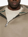 Blusa de moletom com capuz, gola alta e meio zíper, mangas compridas, modelagem relaxada, em lã merino 380 GSM - HZHD005 2