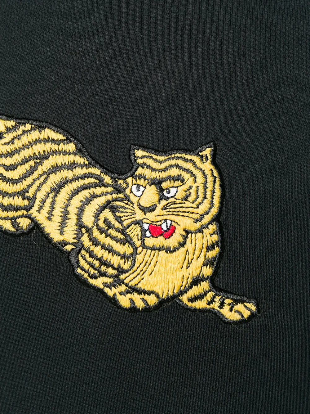 Sudadera con capucha de manga larga estilo urbano, con bordado de tigre saltando, 380 GSM, de forro polar y bolsillo tipo canguro - FHD002 5