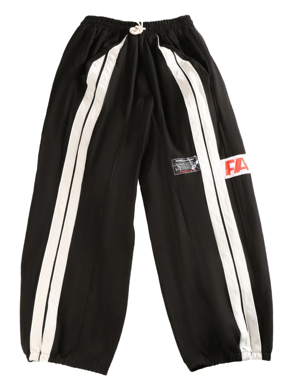 160G Unisex  Elastic Waist Side Stripes Lightweight Fabric Nylon Sweatpants with Pockets-SP003