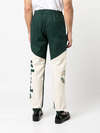 Calça de moletom de algodão 380G com design de painéis, cintura elástica, modelagem afunilada e bolso - SP004 4