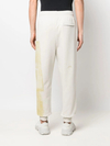 Pantalon de jogging fuselé en coton 100 % blanc cassé (400 g/m²) à imprimé graphique | Imprimé abstrait jaune intégral, taille mi-haute élastique, poches latérales - TJ004 5