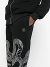 Conjunto deportivo de 460 g/m² con estampado de serpiente y cristales negros | Suéter con cremallera y pantalón deportivo ajustado, 100 % algodón jersey - SSS003 5
