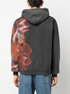 Sweat à capuche en coton épais 430 g/m² avec imprimé graffiti noir et multicolore. 5