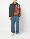 Sweat à capuche en coton épais 430 g/m² avec imprimé graffiti noir et multicolore. 4