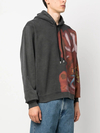 Sweat à capuche en coton épais 430 g/m² avec imprimé graffiti noir et multicolore. 3