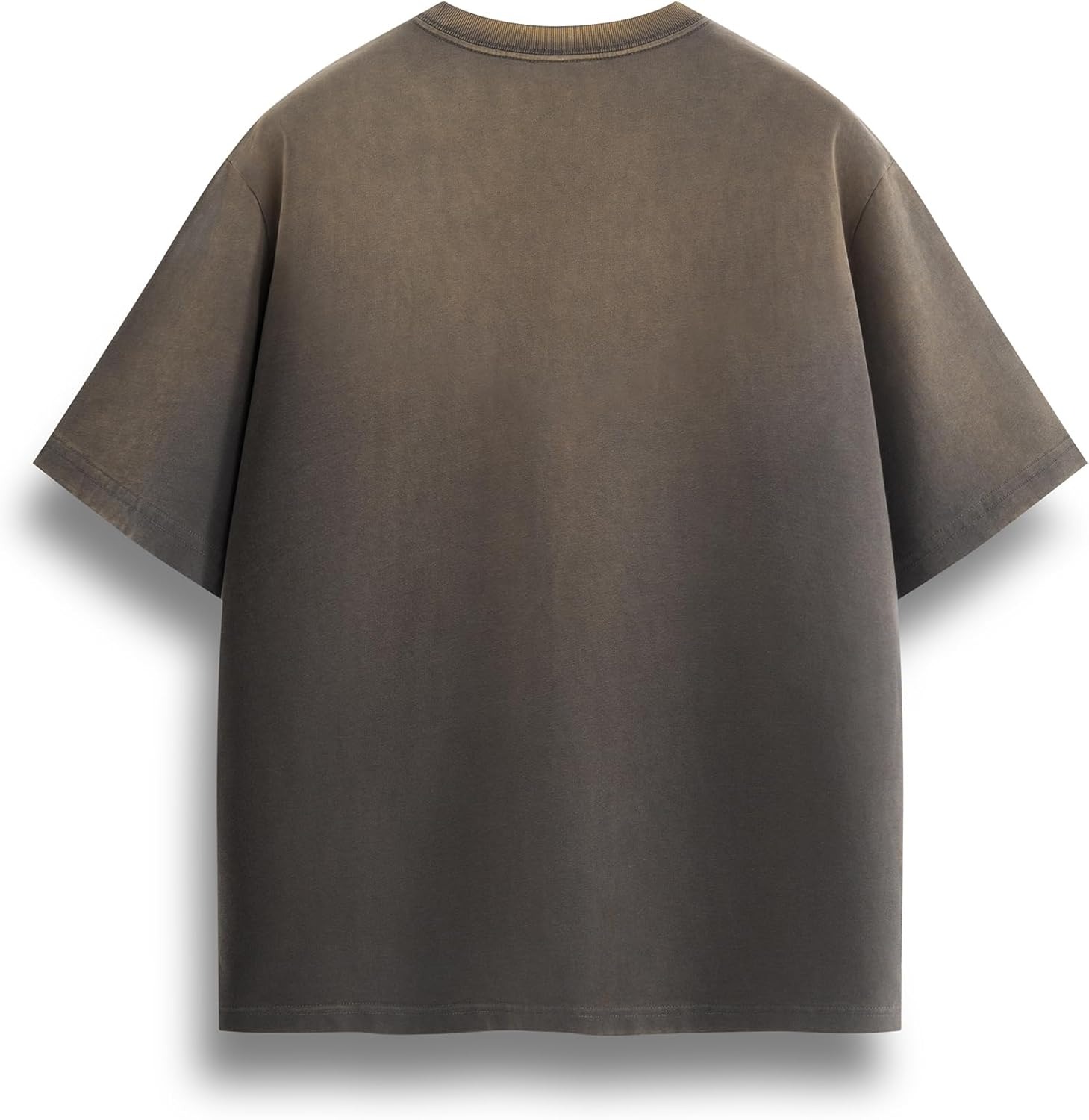 280GSM Heavyweight Taupe Acid Wash Branch-Print Cotton Oversized T-Shirt 3
