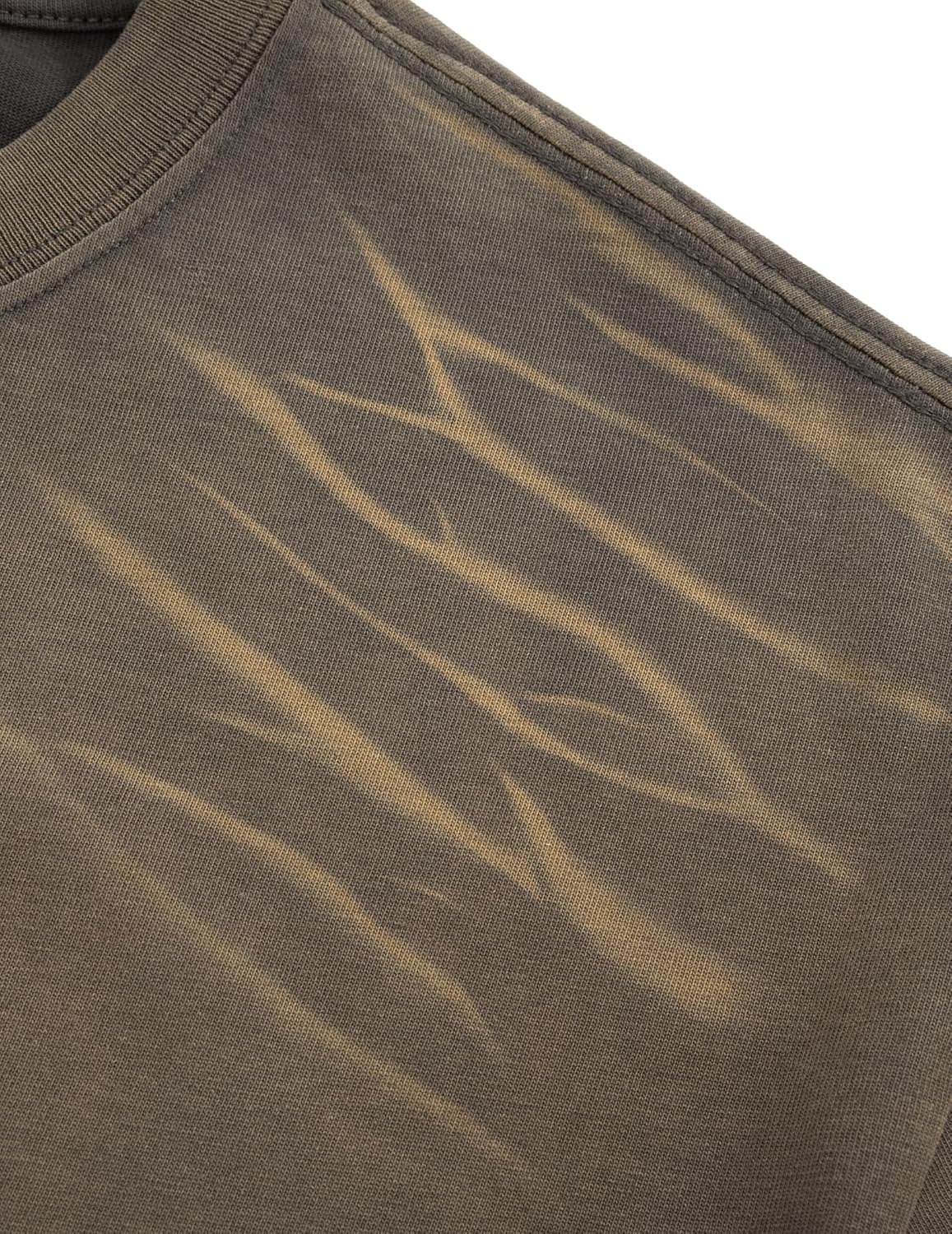 280GSM Heavyweight Taupe Acid Wash Branch-Print Cotton Oversized T-Shirt 2