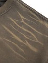280GSM Heavyweight Taupe Acid Wash Branch-Print Cotton Oversized T-Shirt 2