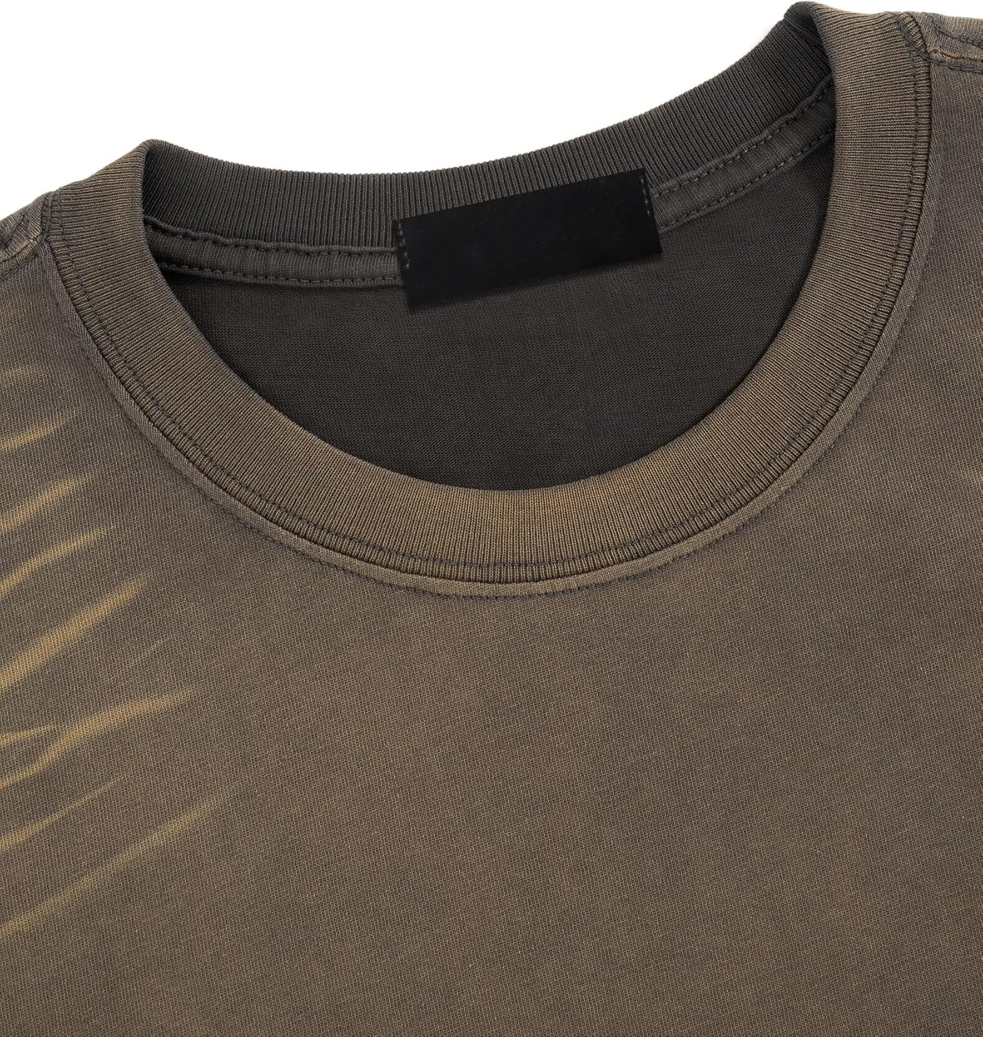 280GSM Heavyweight Taupe Acid Wash Branch-Print Cotton Oversized T-Shirt 6