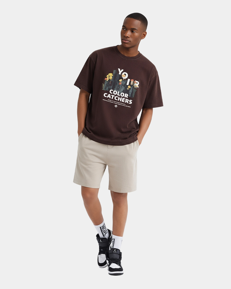 Camiseta de algodón 305 g con cuello redondo, bordada, desgastada y con lavado ácido, con impresión digital y fabricante de ropa personalizada 5