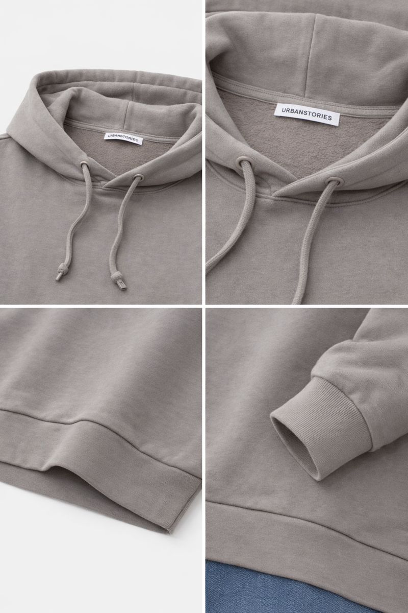 400G Heavyweight Cotton Cropped Drawstring Hoodie 5