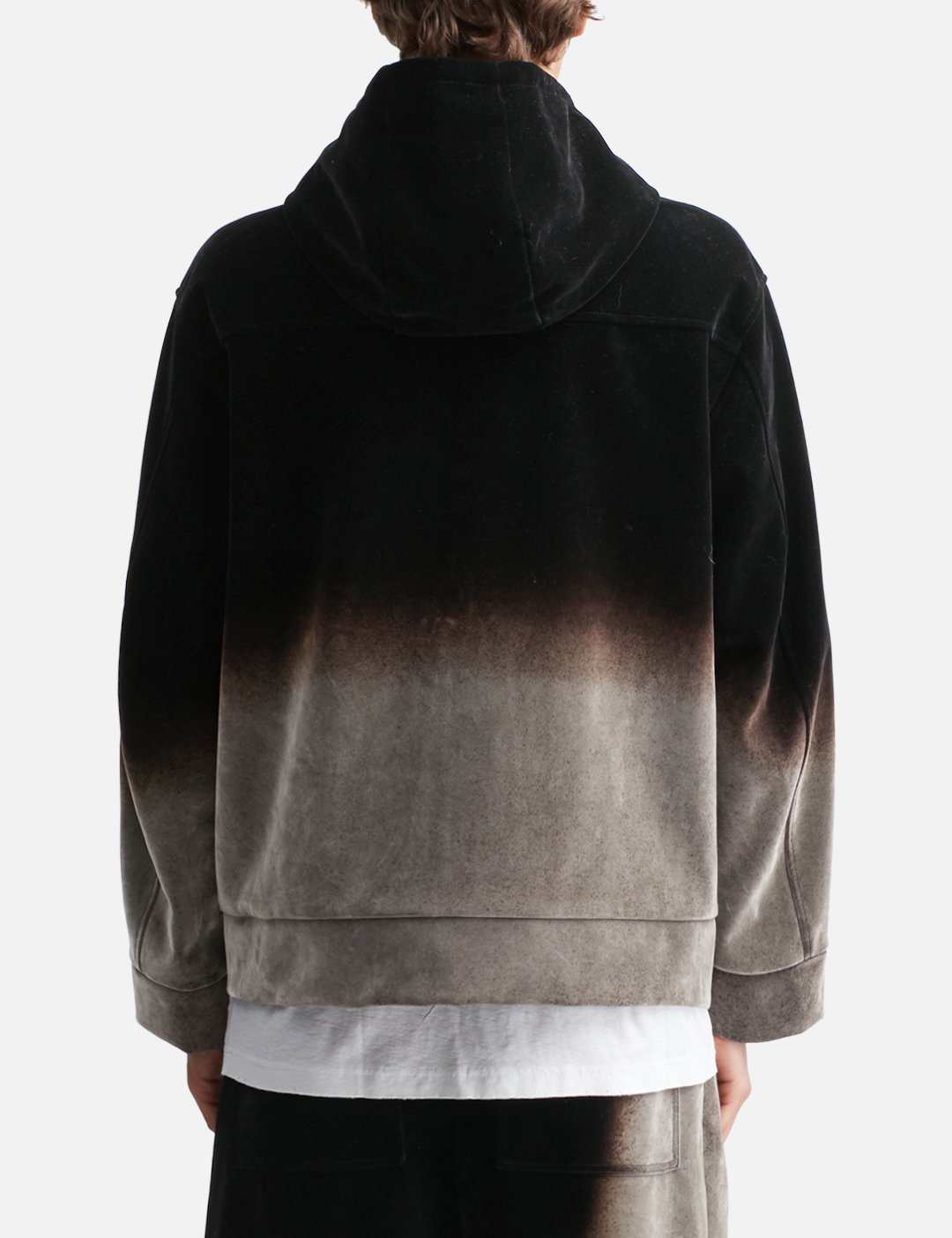 500 g/m² Fleece-Kapuzenjacke mit Farbverlauf und Acid-Wash-Effekt, Reißverschluss 5