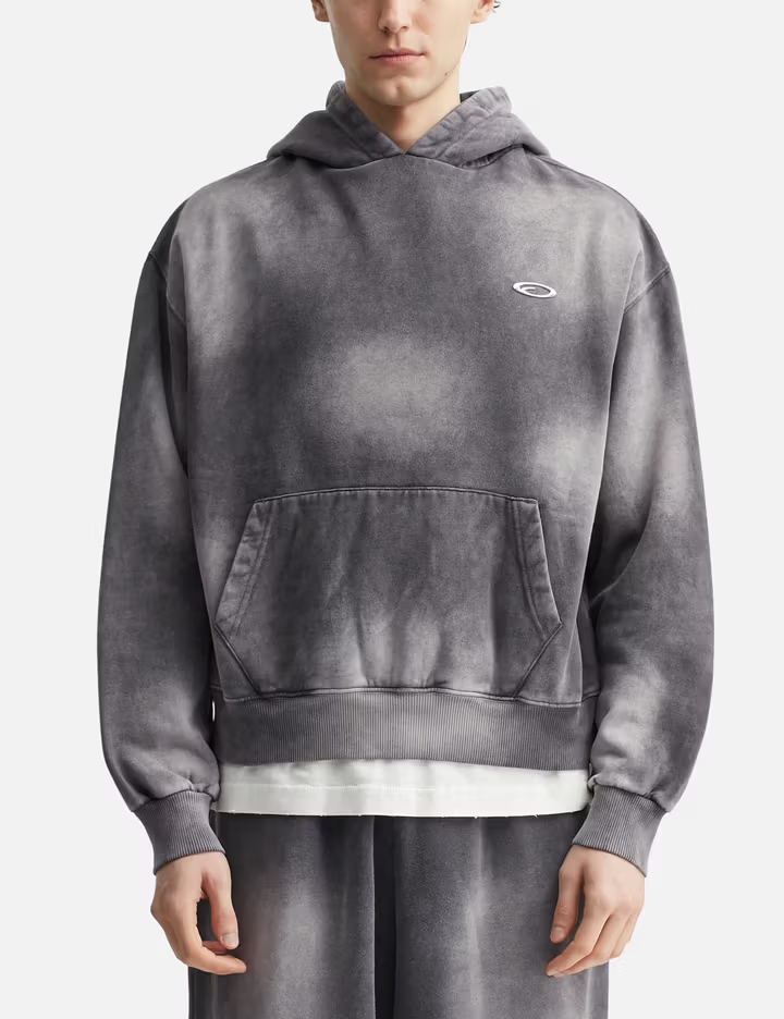480GSM Black Vintage Wash French Terry Boxy Hoodie