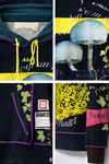 เสื้อฮู้ดผ้าหนา 380 แกรม สีน้ำเงินเข้ม พิมพ์ลายหลายชั้น ตกแต่งด้วยสีเหลือบมุก 6