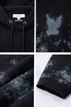 580GSM Black Heavyweight Bacteria Hand-Print Hoodie 6