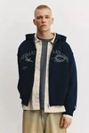 450 GSM Primal Nature Organik Pamuk Fermuarlı Kapüşonlu Sweatshirt, Lacivert 2