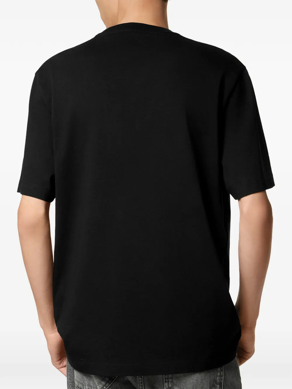 T-shirt à col rond décontracté imprimé du logo Medusa noir 260 g/m² 4