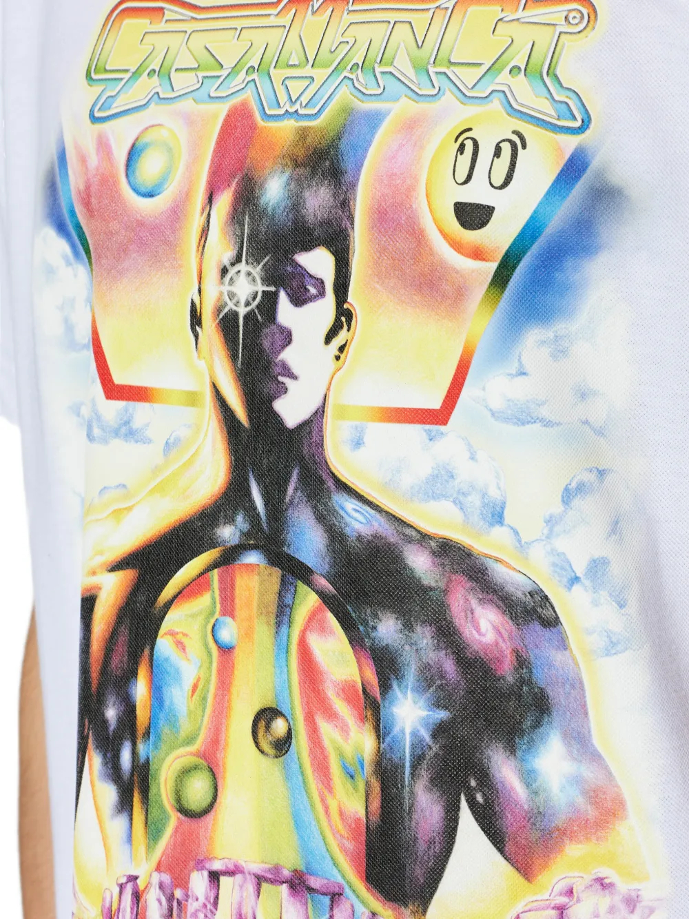 240 GSM Psychedelic Soyut Figürlü Sanat Baskılı Pamuklu Bisiklet Yaka Tişört 6