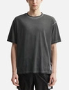 T-shirt homme noir délavé ultra-léger 110 g/m² avec logo réfléchissant 1
