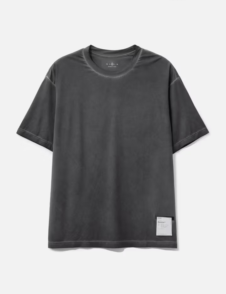 T-shirt homme noir délavé ultra-léger 110 g/m² avec logo réfléchissant 2