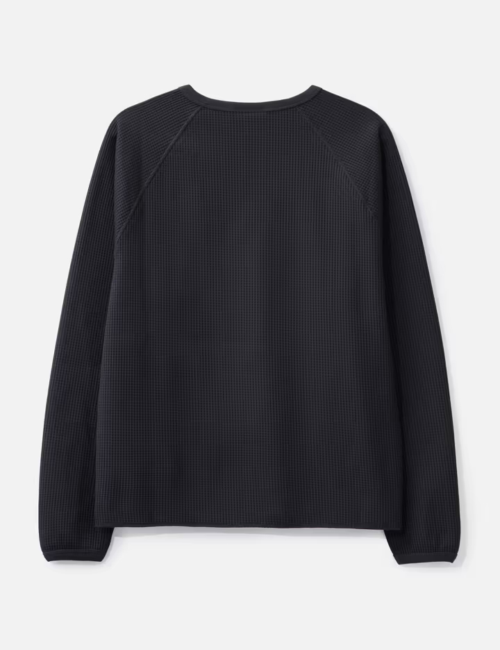 T-shirt noir pour homme en maille gaufrée 220 g/m² avec manches raglan et poche zippée 3