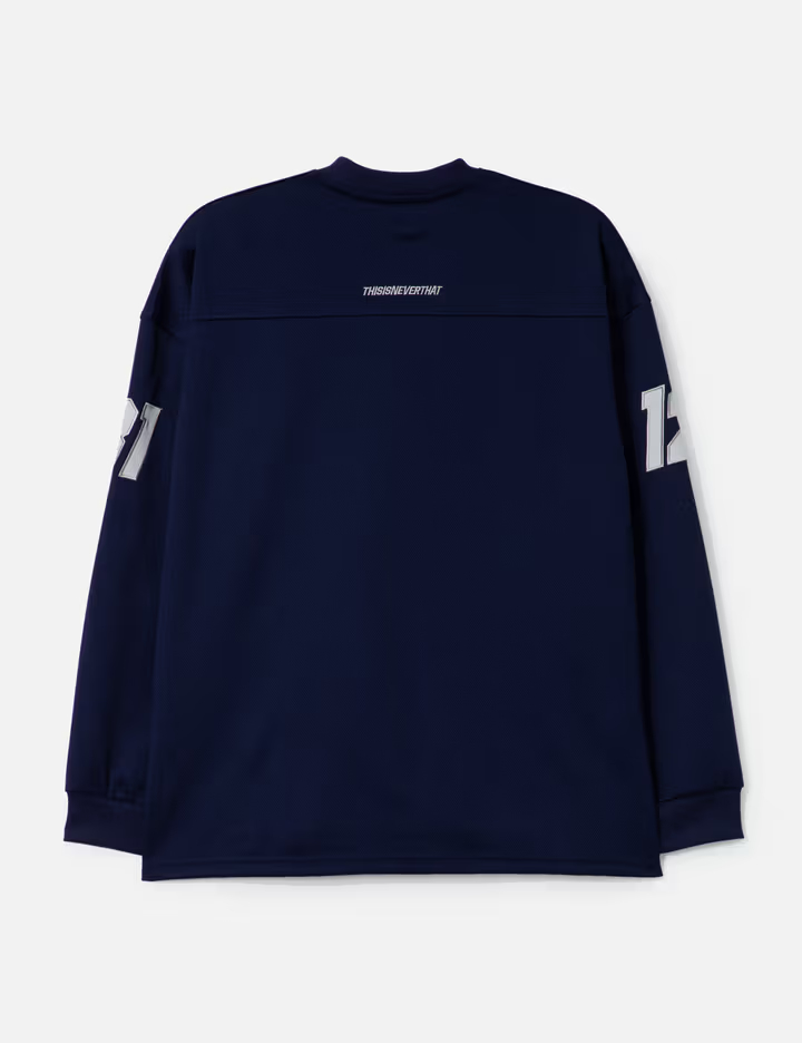 Maillot de football américain homme bleu marine 150 g/m² avec numéro et manches raglan 3