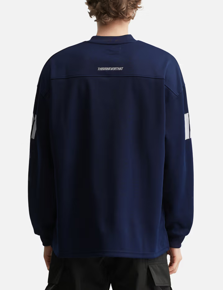 Maillot de football américain homme bleu marine 150 g/m² avec numéro et manches raglan 5