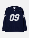 Maillot de football américain homme bleu marine 150 g/m² avec numéro et manches raglan 2