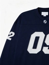 Maillot de football américain homme bleu marine 150 g/m² avec numéro et manches raglan 6