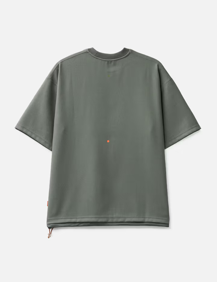 Camiseta técnica de poliéster gris de 170 g/m² para hombre con dobladillo ajustable y revestimiento impermeable. 3