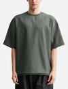 Camiseta técnica de poliéster gris de 170 g/m² para hombre con dobladillo ajustable y revestimiento impermeable. 1