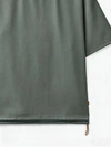 Camiseta técnica de poliéster gris de 170 g/m² para hombre con dobladillo ajustable y revestimiento impermeable. 6