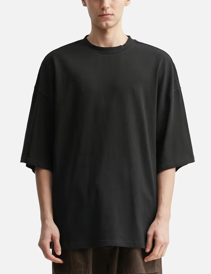 Black 310GSM Heavy Boxy Organic Cotton Crewneck T-Shirt